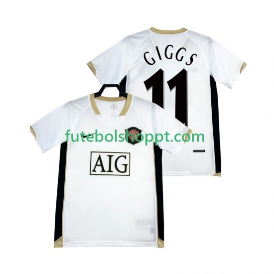 Camisola Homem Manchester United GIGGS 11 -2007 Retro Alternativa Equipamento 2006 Manga Curta