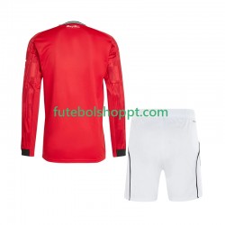 Camisola Júnior Manchester United Principais Equipamento 2025-2026 Manga Comprida