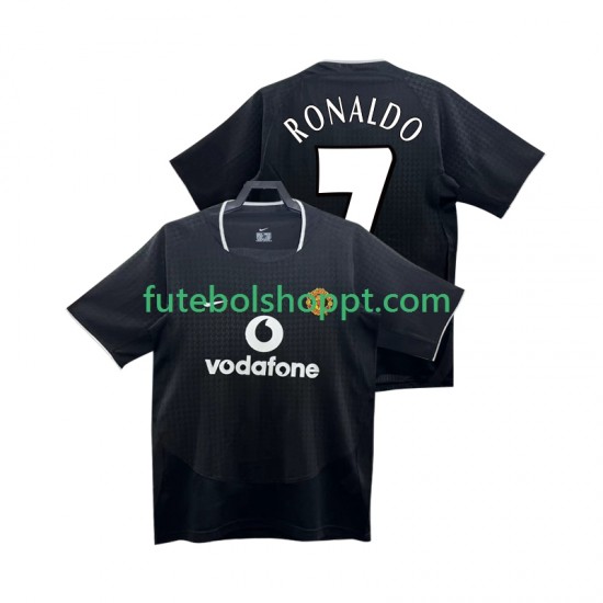 Camisola Homem Manchester United RONALDO 7 Retro Alternativa Equipamento 2004 2002 Manga Curta