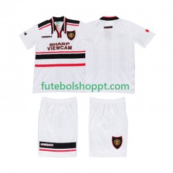 Camisola Júnior Manchester United Retro Alternativa Equipamento 1998 Manga Curta