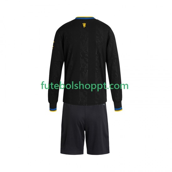 Camisola Júnior Manchester United Terceiro Equipamento 2025-2026 Manga Comprida