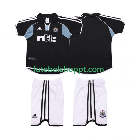Camisola Júnior Newcastle United 2000 2001 Retro Alternativa Equipamento Manga Curta