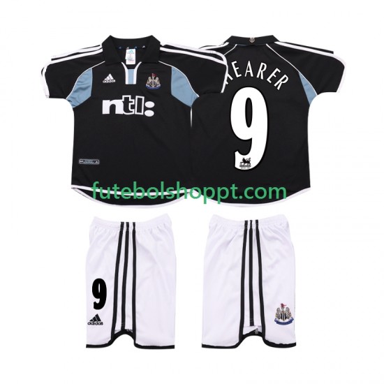 Camisola Júnior Newcastle United SHEARER 9 2000 2001 Retro Alternativa Equipamento Manga Curta