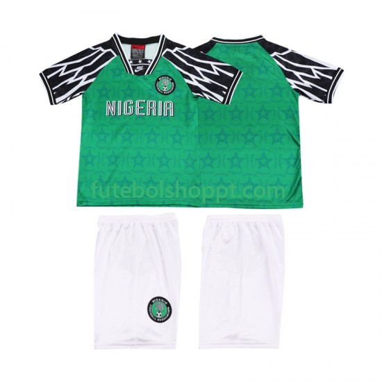 Camisola Júnior Nigéria 1995 Retro Principais Equipamento Manga Curta