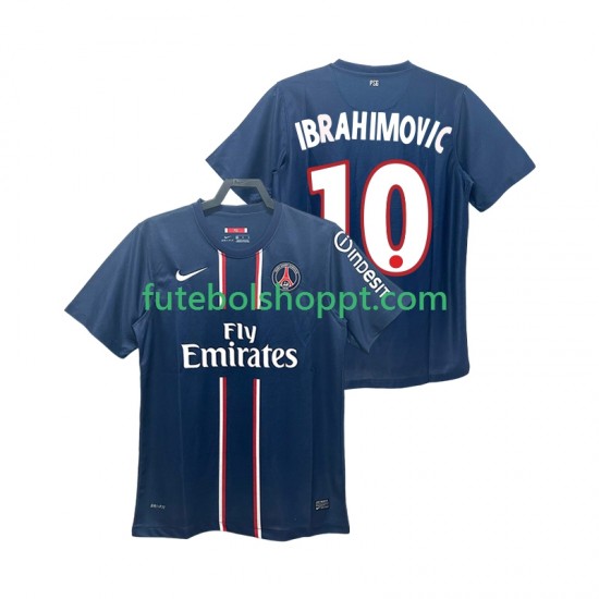 Camisola Homem Paris Saint-Germain Ibrahimović 10 2012 2013 Retro Principais Equipamento Manga Curta