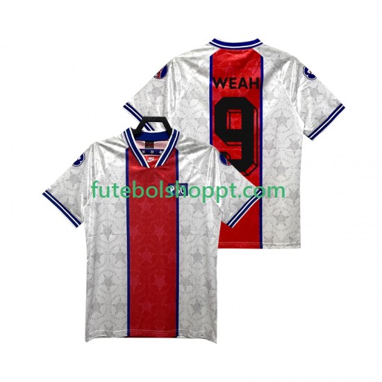 Camisola Homem Paris Saint-Germain WEAH 9 1995 Retro Alternativa Equipamento 1994 Manga Curta