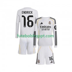 Camisola Júnior Real Madrid Endrick 16 Principais Equipamento 2025-2026 Manga Comprida