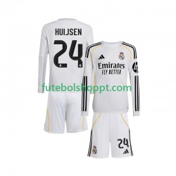 Camisola Júnior Real Madrid Huijsen 24 Principais Equipamento 2025-2026 Manga Comprida Camisola Júnior Real Madrid Huijsen 24 Principais Equipamento 2025-2026 Manga Comprida