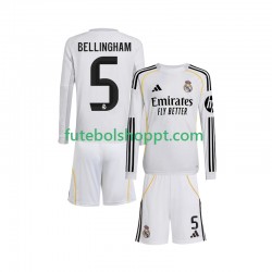 Camisola Júnior Real Madrid Jude Bellingham 5 Principais Equipamento 2025-2026 Manga Comprida Camisola Júnior Real Madrid Jude Bellingham 5 Principais Equipamento 2025-2026 Manga Comprida