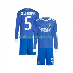 Camisola Júnior Real Madrid Jude Bellingham 5 Terceiro Equipamento 2025-2026 Manga Comprida Camisola Júnior Real Madrid Jude Bellingham 5 Terceiro Equipamento 2025-2026 Manga Comprida