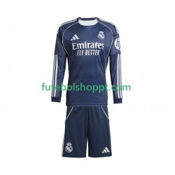 Camisola Júnior Real Madrid Alternativa Equipamento 2025-2026 Manga Comprida