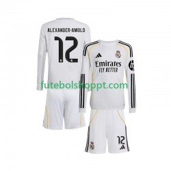 Camisola Júnior Real Madrid Trent Alexander-Arnold 12 Principais Equipamento 2025-2026 Manga Comprida