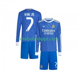 Camisola Júnior Real Madrid Vinicius Junior 7 Terceiro Equipamento 2025-2026 Manga Comprida