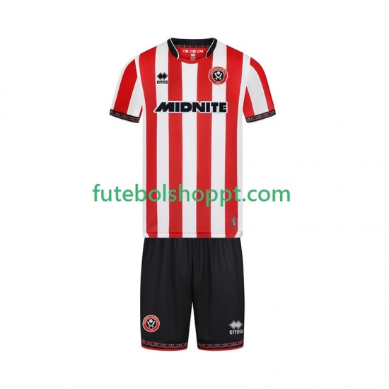 Camisola Júnior Sheffield United Principais Equipamento 2025-2026 Manga Curta