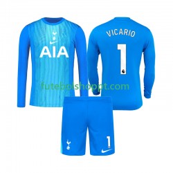 Camisola Júnior Tottenham Hotspur Guglielmo Vicario 1 Guarda-redes Alternativa Equipamento 2025-2026 Manga Comprida