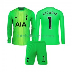 Camisola Júnior Tottenham Hotspur Guglielmo Vicario 1 Guarda-redes Principais Equipamento 2025-2026 Manga Comprida