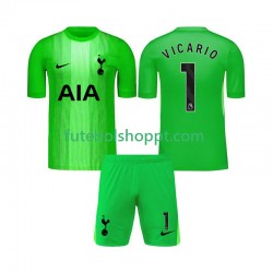 Camisola Júnior Tottenham Hotspur Guglielmo Vicario 1 Guarda-redes Principais Equipamento 2025-2026 Manga Curta