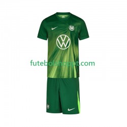 Camisola Júnior VfL Wolfsburg Principais Equipamento 2025-2026 Manga Curta